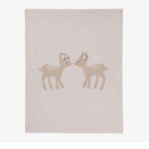 Elegant Baby Fawn Knit Baby Blanket